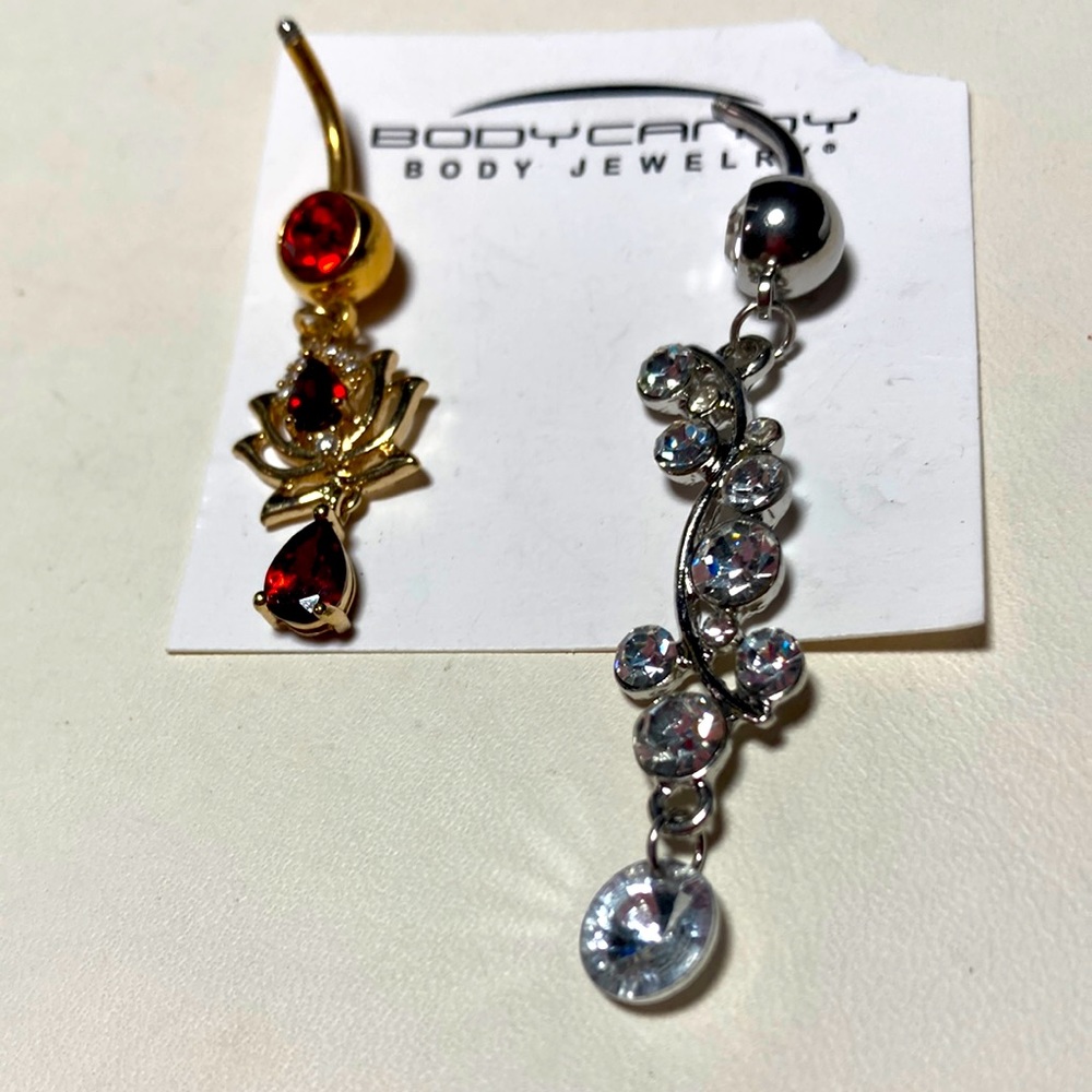 Body Candy body jewelry. One in red & gold and silver and crystal #1738